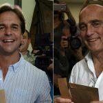 Luis Lacalle (esquerda) e Daniel Martínez (direita) devem se enfrentar no segundo turno | Foto: Eitan Abramovich e Pablo Porciuncula Brune | AFP