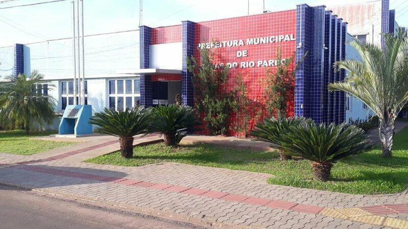 Fachada da prefeitura de Ribas do Rio Pardo