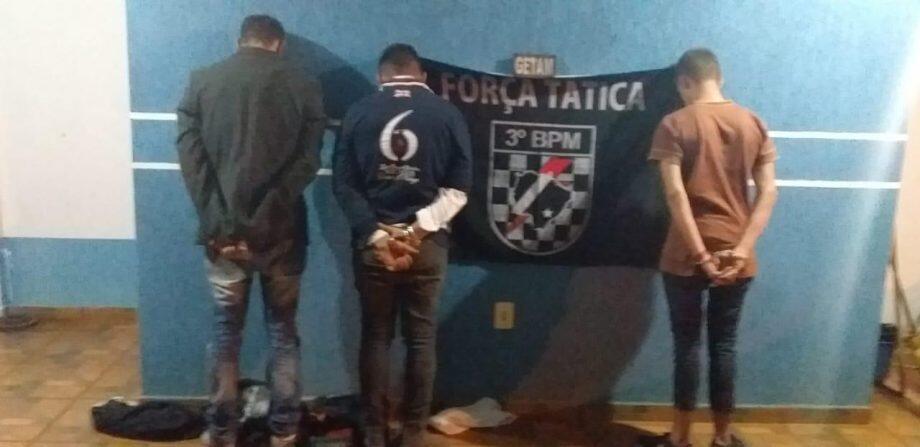Trio teria participado da tentativa de assalto em Nova Alvorada do Sul (divulgação/PM)