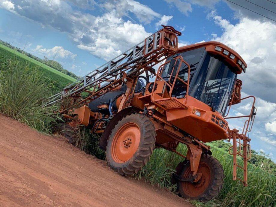 Máquina agrícola foi furtada de madrugada. Foto: Divulgação.