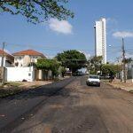 Obras de recapeamento na Arthur Jorge perto da conclusão. (Divulgação