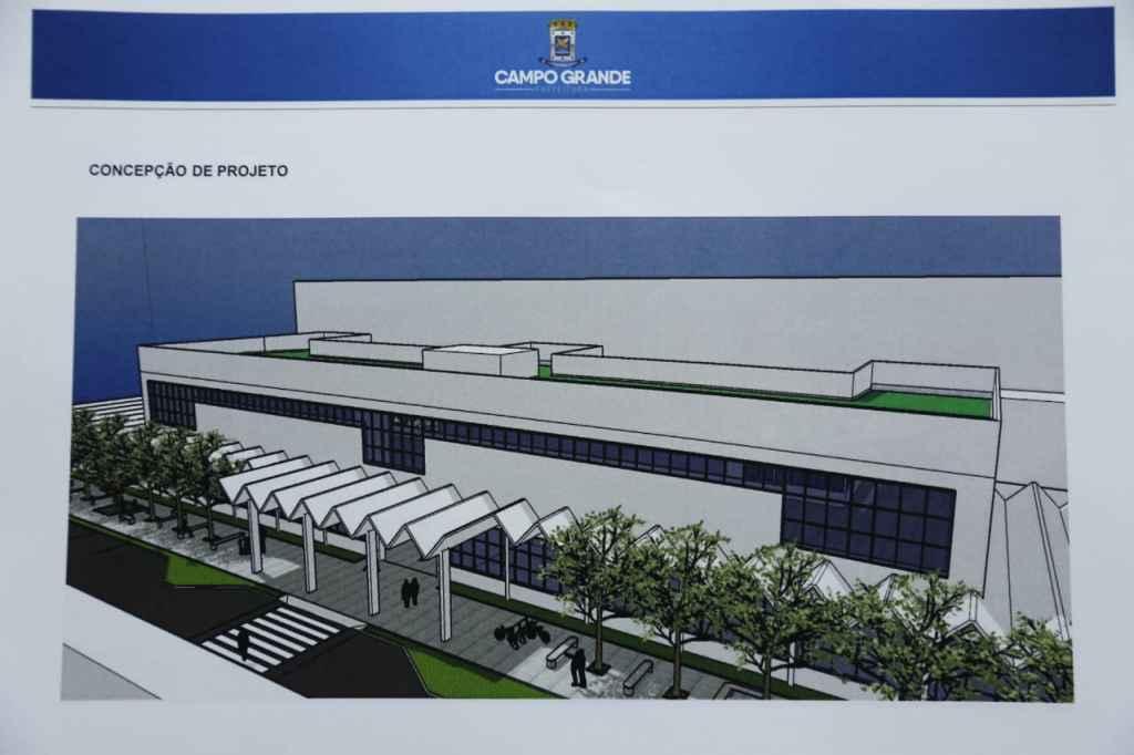 Projeto de como deve ficar o novo espaço (Foto: Leonardo de França)