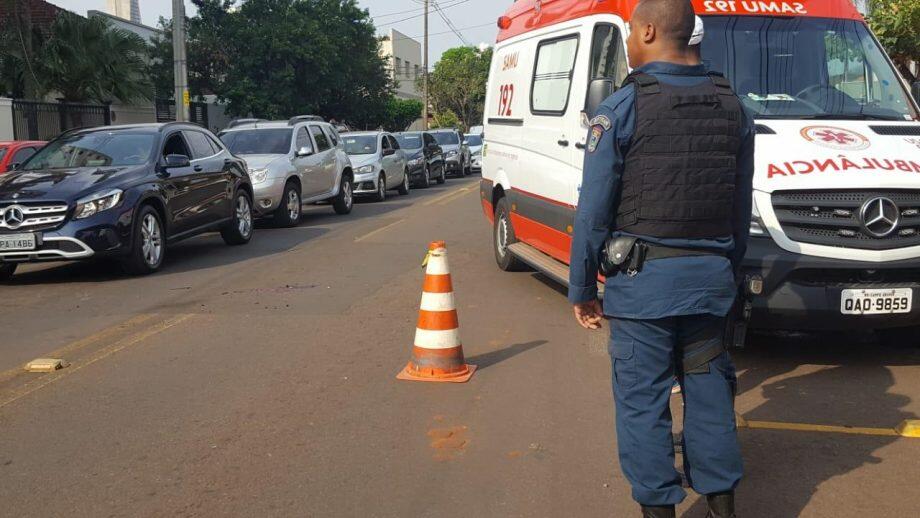 Local onde o acidente de trânsito aconteceu. Foto: Dayene Paz