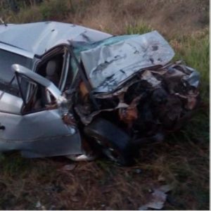 Veículo ficou destruído em acidente na MS-276. Foto: MSNews