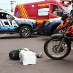 Vítima chegou a ficar presa no caminhão pelo tornozelo