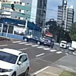 Câmera de segurança flagrou momento do acidente