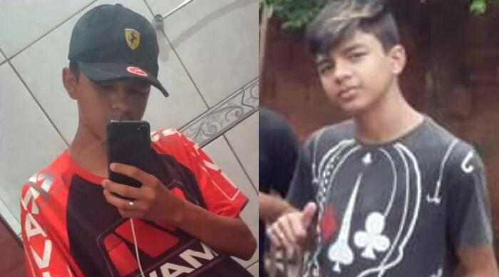 Kauan está com o cabelo pintado de loiro e usava uniforme escolar de cor verde