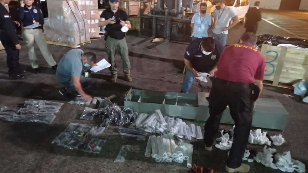 Peças foram apreendidas no Aeroporto Internacional de Assunção