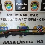 Duas armas foram apreendidas