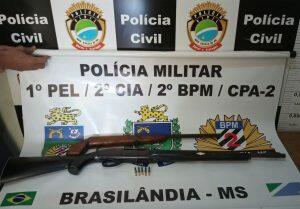Duas armas foram apreendidas