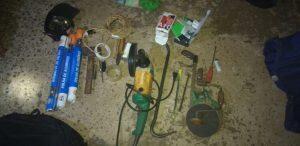 Ferramentes apreendidas pelos policiais. Foto: Divulgação