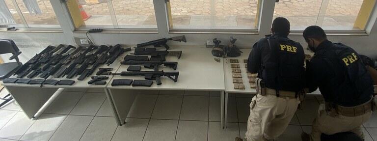 Armas foram apreendidas em março deste ano pelos agentes da PRF em Bataguassu