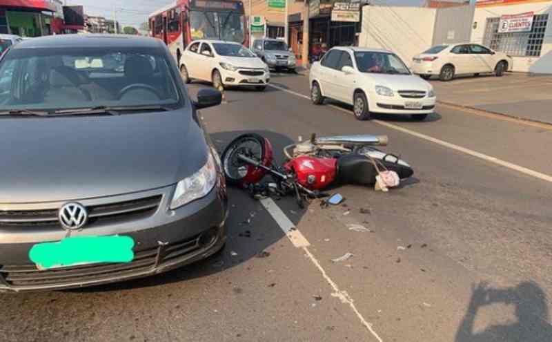 Vítima foi atropelada pela motocicleta