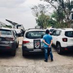 Trio foi preso com carros de locadora (Foto: Divulgação)
