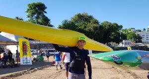 Atleta Edgar Silva Balbuena durante uma competição