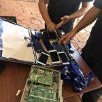 Celulares apreendidos pelos agentes penitenciários. Foto: Divulgação