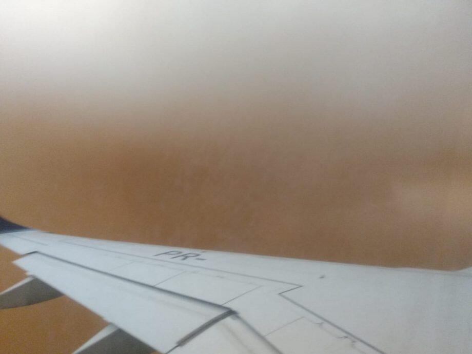 Foto tirada no início do voo