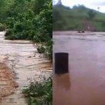 Chuvas levaram pontes da zona rural em Rio Negro.