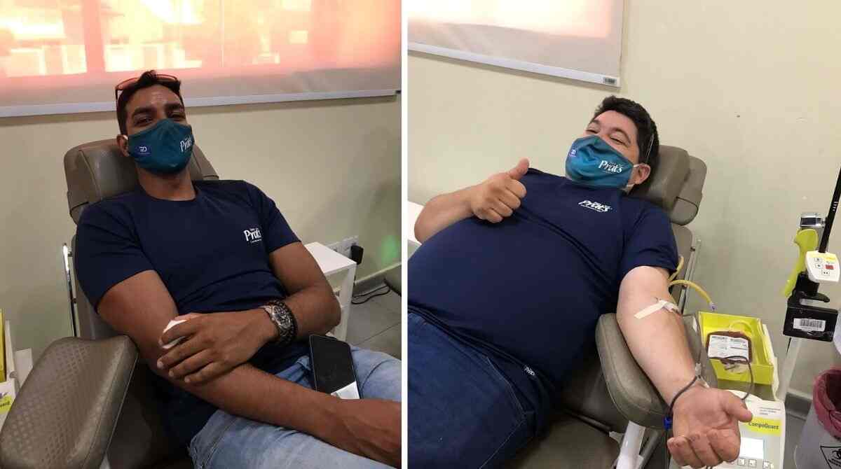 Funcionários participaram da boa ação neste sábado.