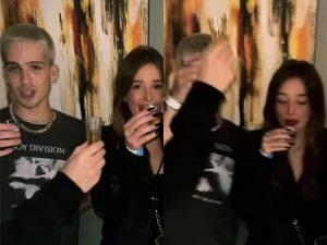 Um vídeo deles tomando tequila na balada está bombando nas redes