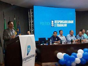 Esacheu Nascimento durante pronunciamento no evento do PP. (Evelin Cáceres