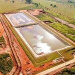 Obra de construção da Estação de Tratamento de Esgoto em Angélica. (Sanesul