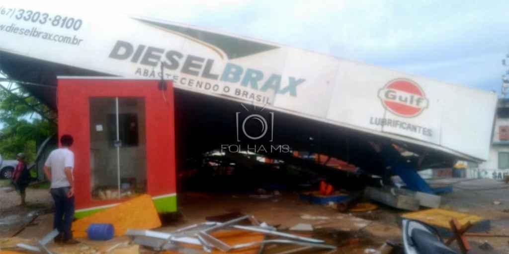 Estrutura desabou / Foto: Folha MS