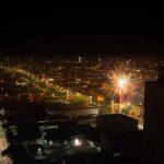 Queima de fogos na região central (Foto: Leonardo de França