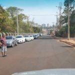 Drive-thru da UCDB está com uma longa fila de espera