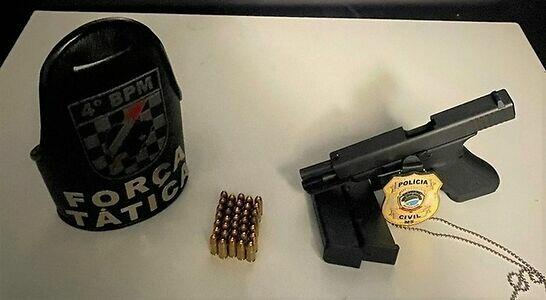 Apreensão da pistola e prisão do acusado foram feitos pela Força Tática de Ponta Porã