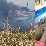 Aeronave foi destruída pelas chamas e piloto socorrido