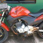 Moto foi recolhida pela PM. Foto: Divulgação