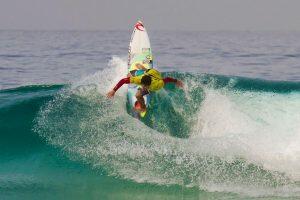 O surfista paulista Gabriel Medina durante o Billabong Rio Pro 2014