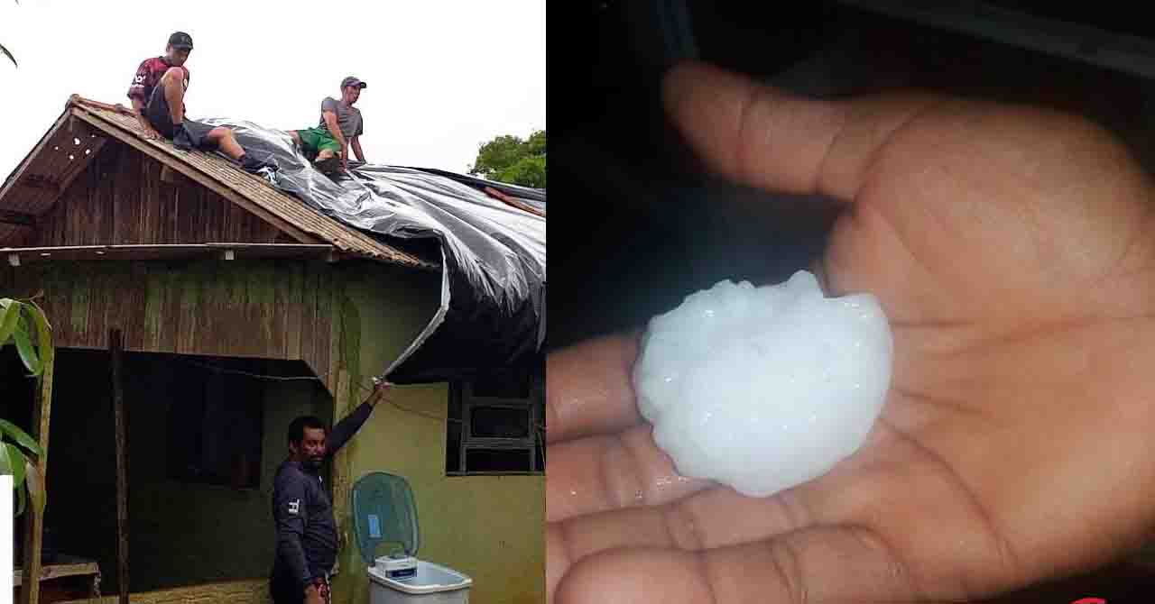 Granizo causou destruição em comunidade de Amambai
