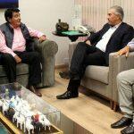 Governador se encontrou com engenheiros da Itaipu paraguaia nesta semana (Foto: Chico Ribeiro/Subcom)