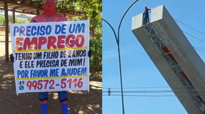 Ailton até criou um cartaz para pedir ajuda
