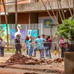 Equipes de fiscalização em call center durante princípio de incêndio em Campo Grande
