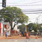 Interdição na Rua Rui Barbosa com a Barão do Rio Branco