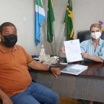 Prefeita Vanda e o secretário municipal de Saúde Luiz Carlos