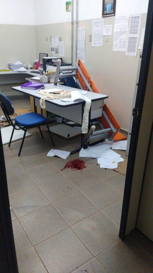 Foto enviada por leitores ao jornal Midiamax mostra local do esfaqueamento. Foto: Divulgação