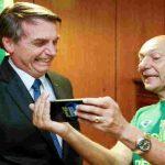 Empresário Luciano Hang ao lado do presidente Jair Bolsonaro