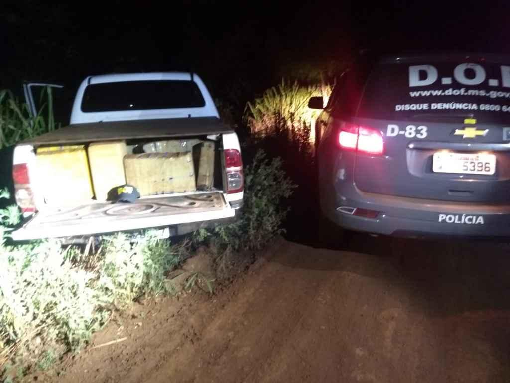Traficante fugiu em meio a um matagal (Divulgação)