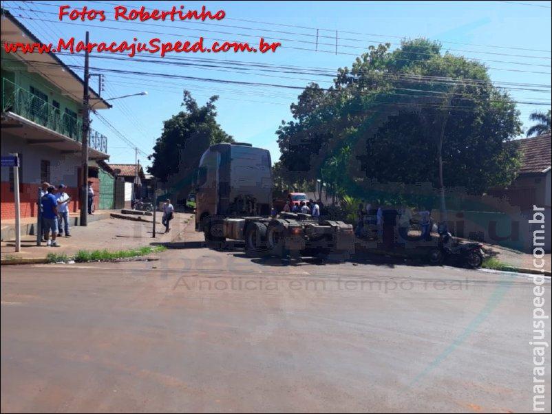 Polícia Militar e Corpo de Bombeiros no local do acidente / Foto: Robertinho