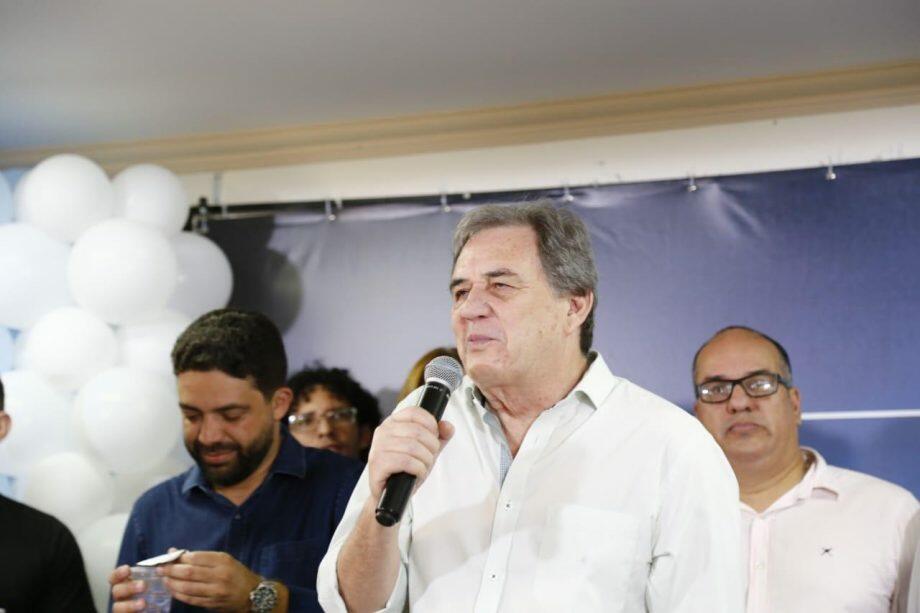 Ex-senador Moka durante convenção municipal do MDB. (Leonardo de França