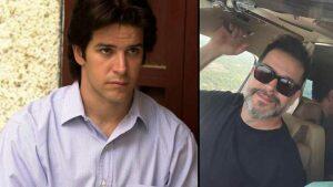 Benício como Lucas em "O Clone" e nos bastidores de "Pantanal" em MS