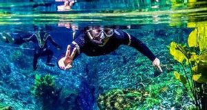 O museu subaquático da Nascente Azul será o único do mundo em um ambiente de água doce