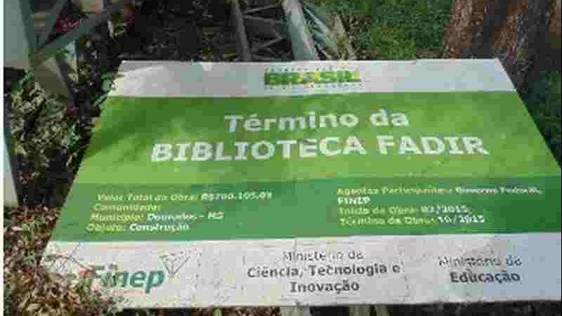 Obra da construção da biblioteca da Fadir é um dos alvos do MPF