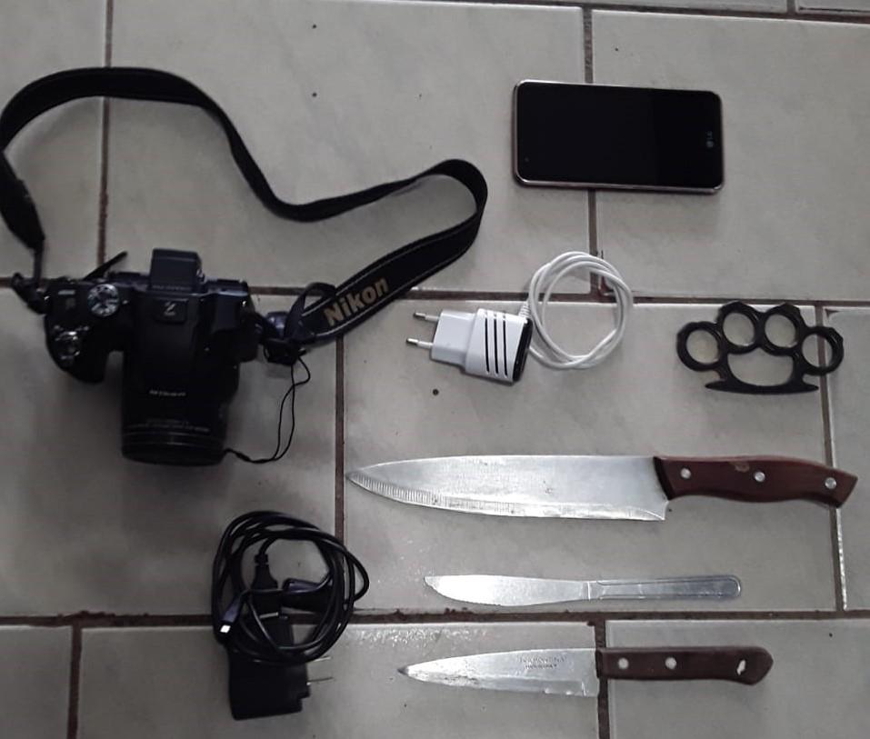 Objetos foram encaminhados à Polícia Civil. Foto: Divulgação