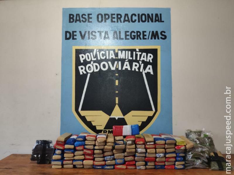 Foram apreendidos mais de 93 kg de maconha / Foto: Divulgação