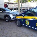 Automóvel apreendido pela PRF na BR-262. Foto: Divulgação